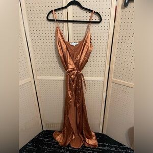 Cinderella Divine Burnt orange 🍊 dress gown size‎ small wrap dress